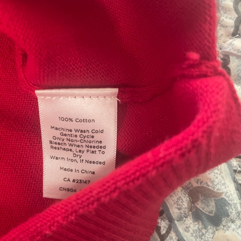 Talbots Red Crewneck Sweater with Dachshund Motif - Picture 5 of 5